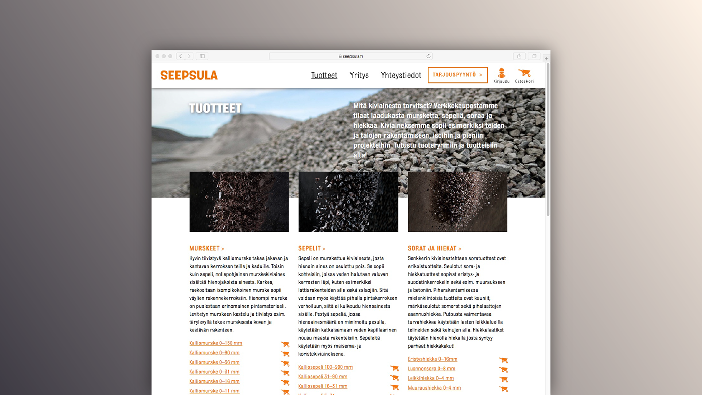 Website construction manufacturing Seepsula industrial company