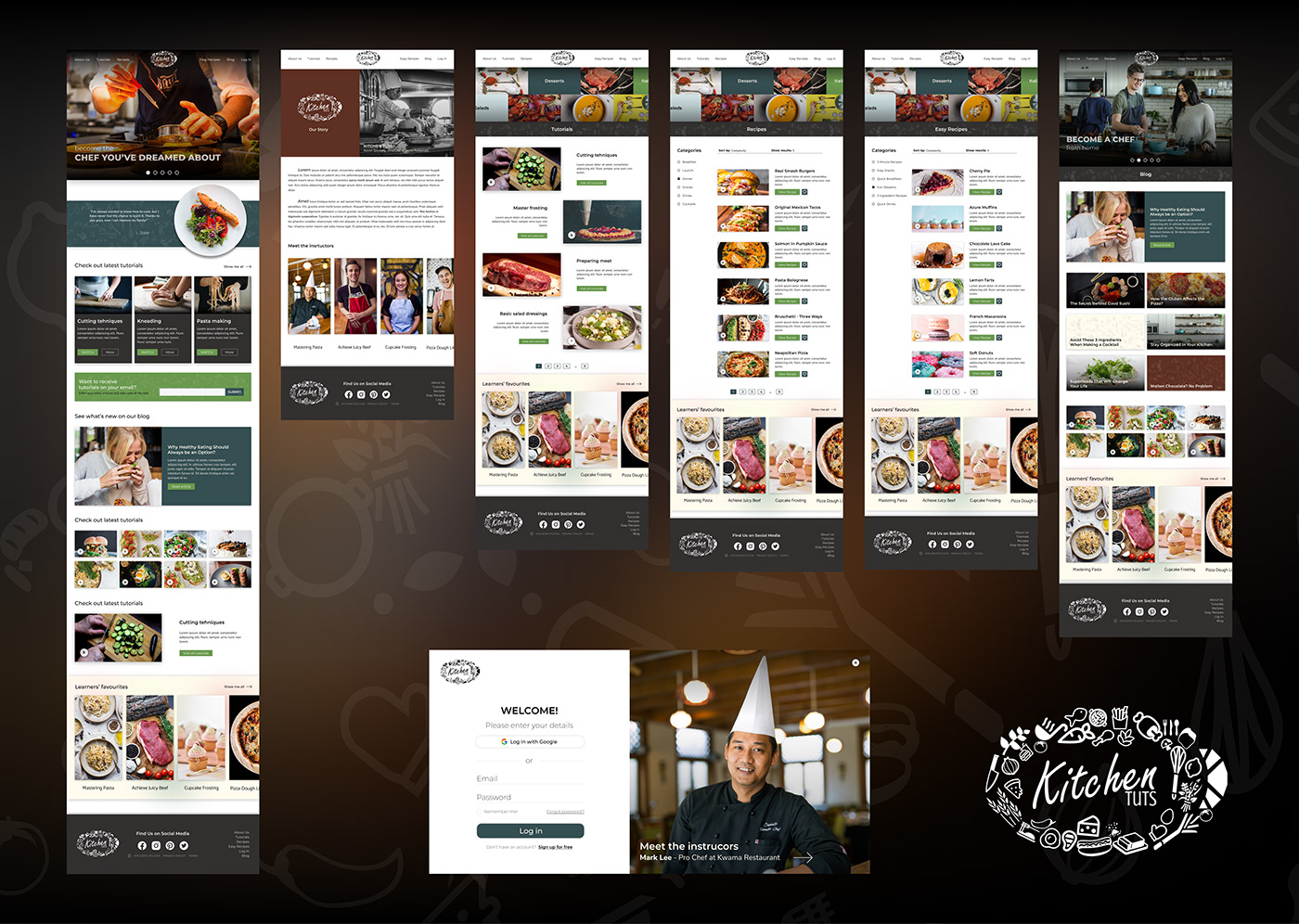 cooking design Figma landing page ui design UI/UX user interface ux Web Design  Website