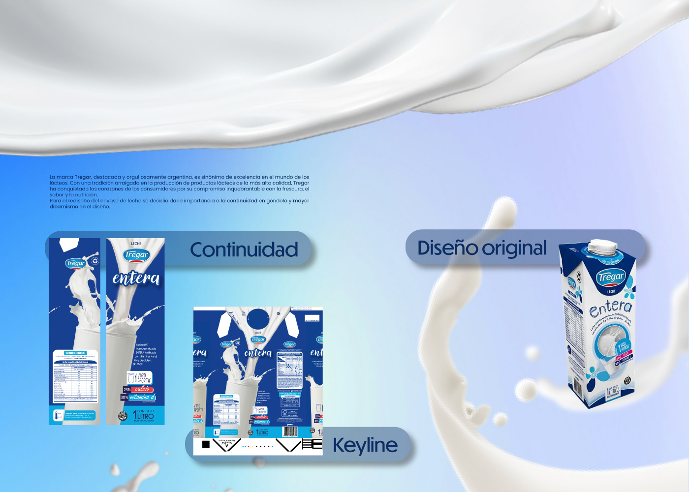 Packaging rediseño diseño gráfico TetraPak graphic design  redesign milk Mockup packaging design package