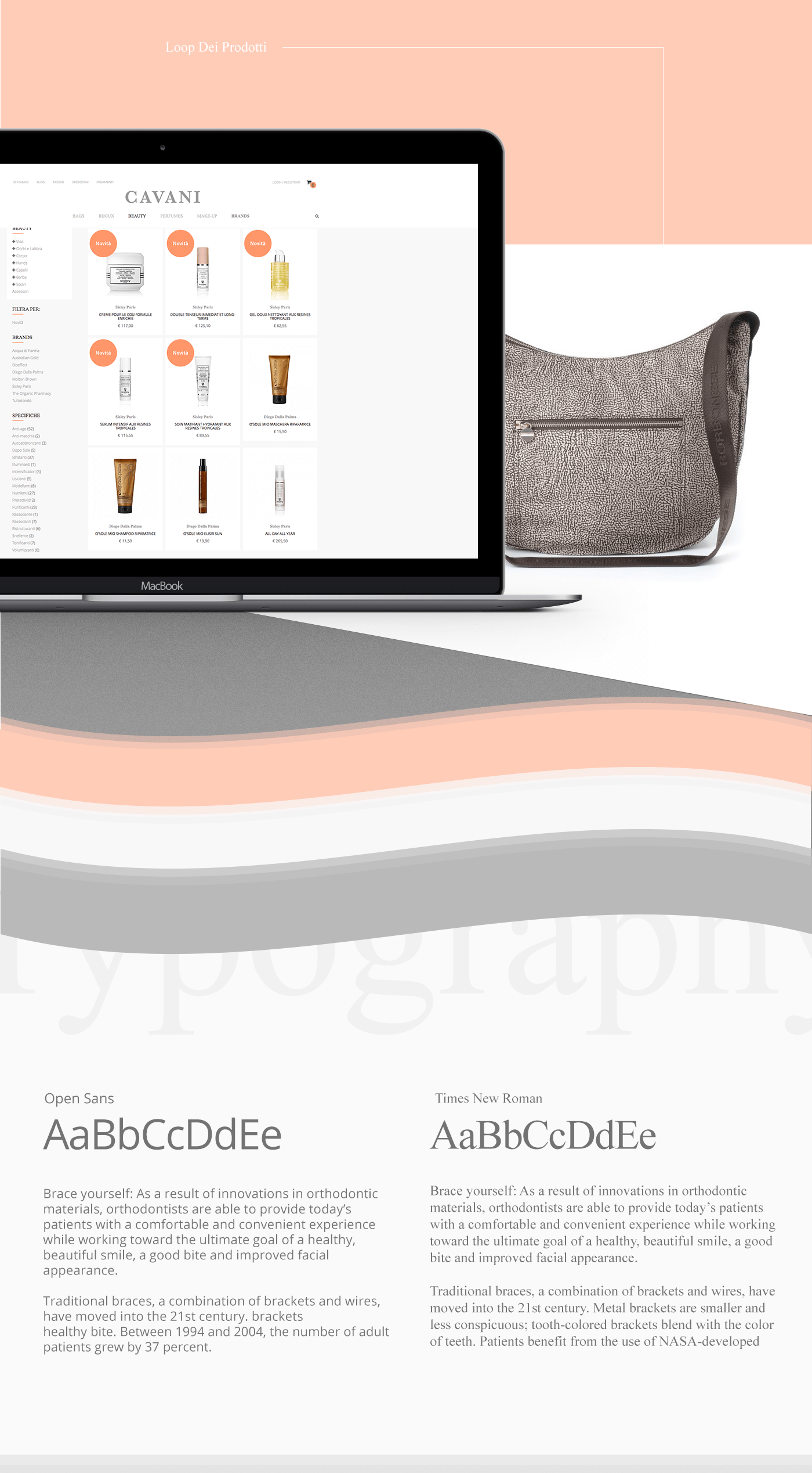 design Website Web e-commerce shop perfume bag boutique