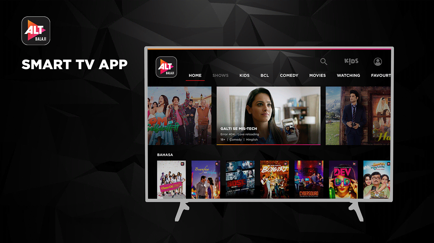 AndroidTV app design AppleTV roku SmartTV UI/UX user experience user interface ux UX design