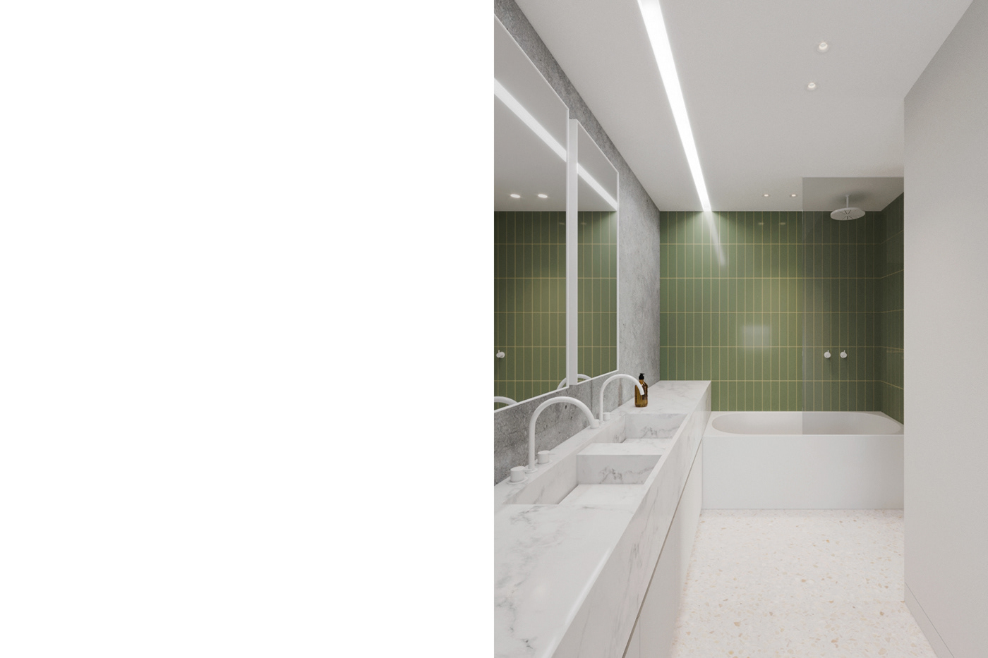 apartment Interior design pistachio simple colors architecture modern