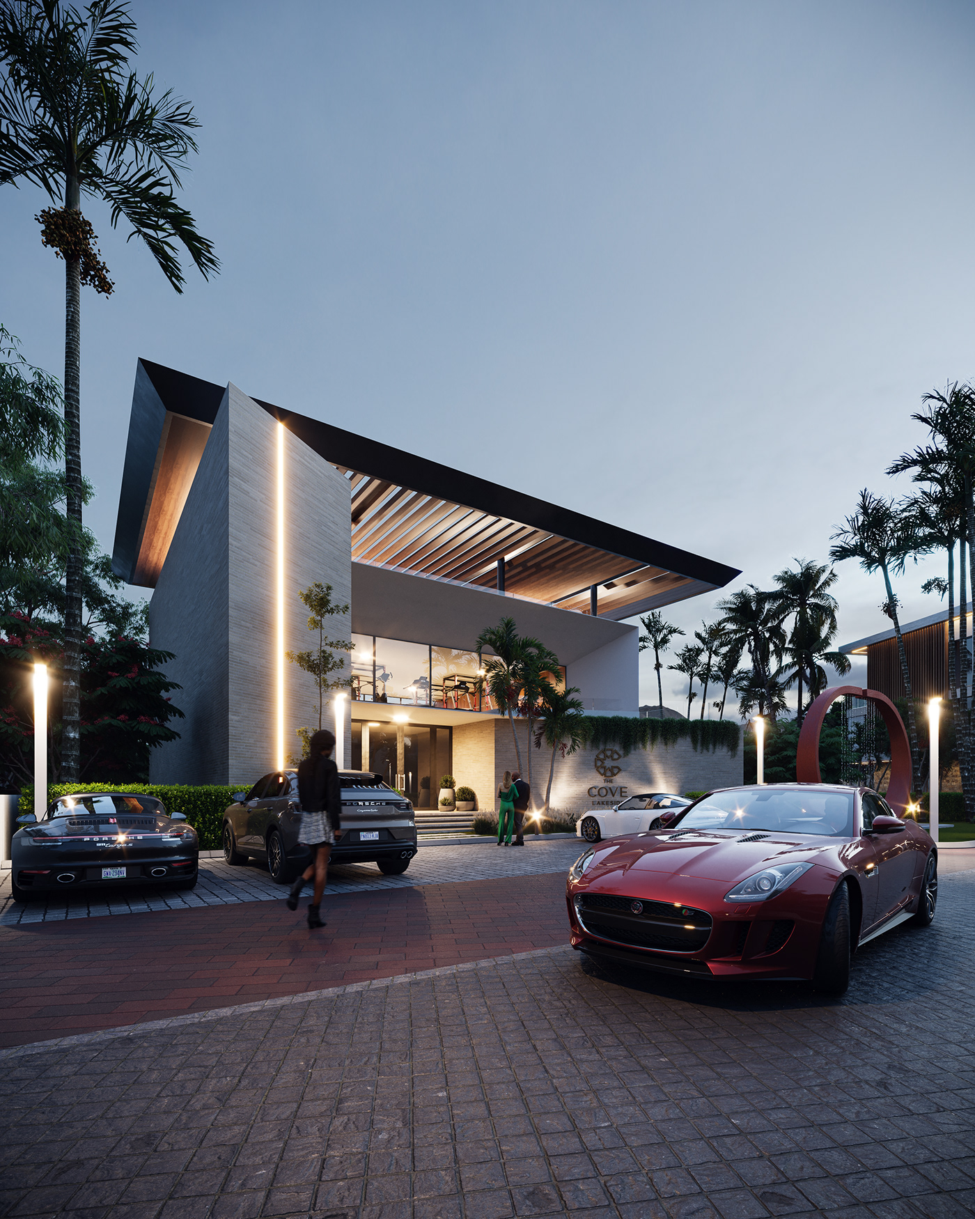 architecture archviz exterior residential 3ds max corona Architectural rendering 3D Visualization Photography  Render