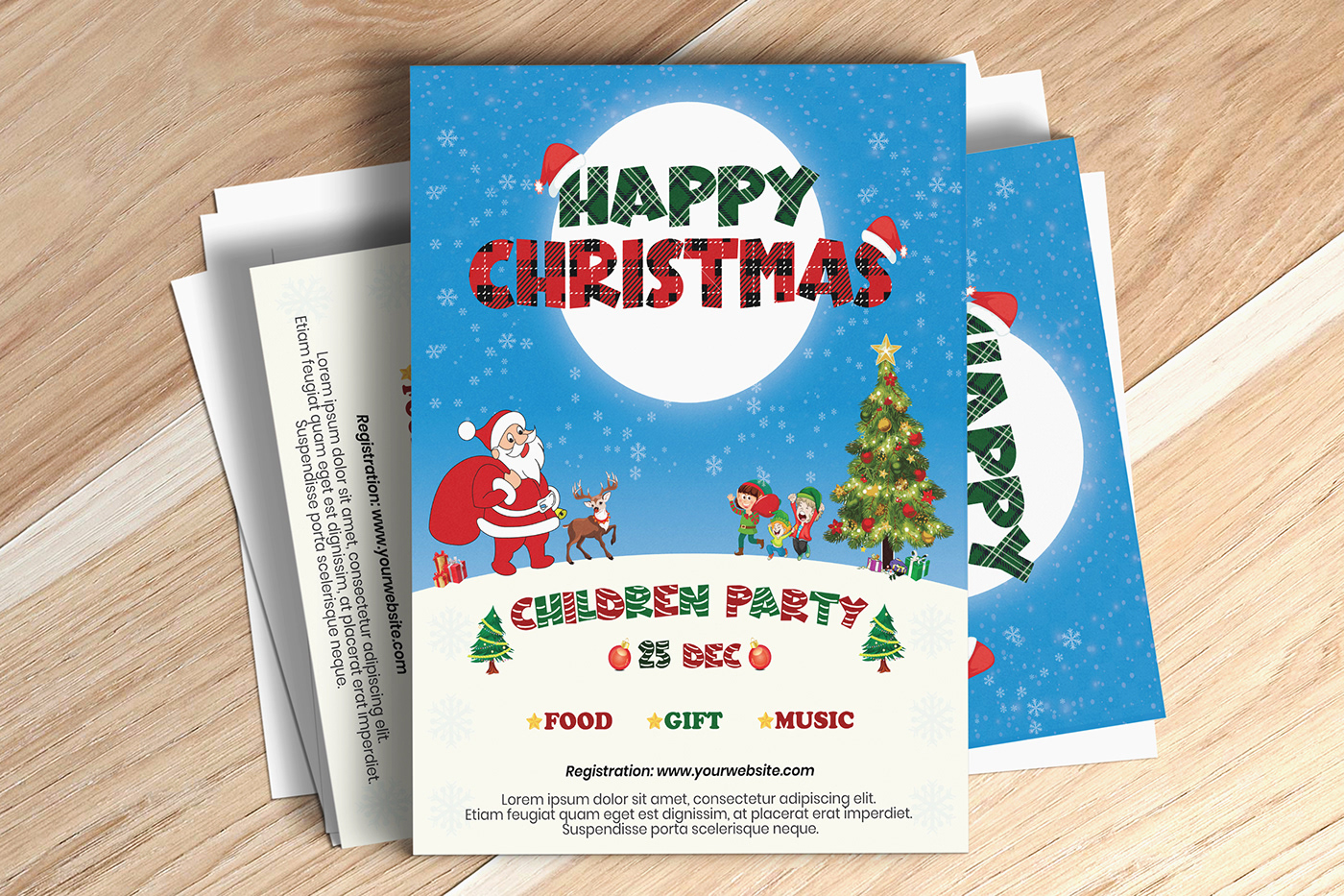 Christmas xmas christmas flyer christmas poster children party xmas party Merry Christmas winter Holiday