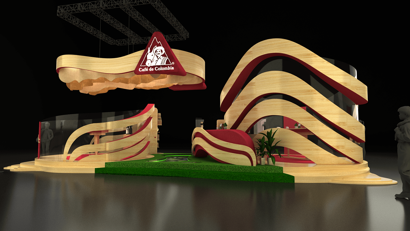 design Stand cafe Coffee concept industrialdesign colombia subliminal Render 3D