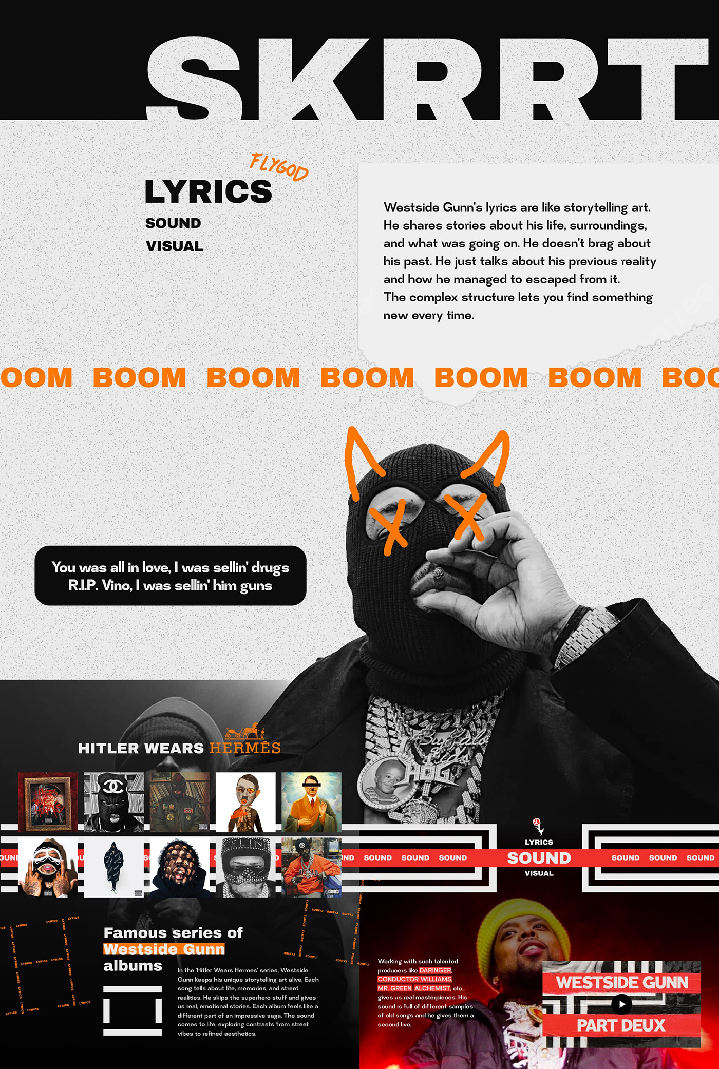 Website Web Design  landing page Website Design collage music Music cover artist hip hop streetart