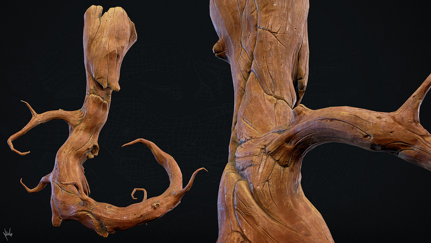 Tree  monster Character 3D realtime fantasy creature Sculpt sculpting 