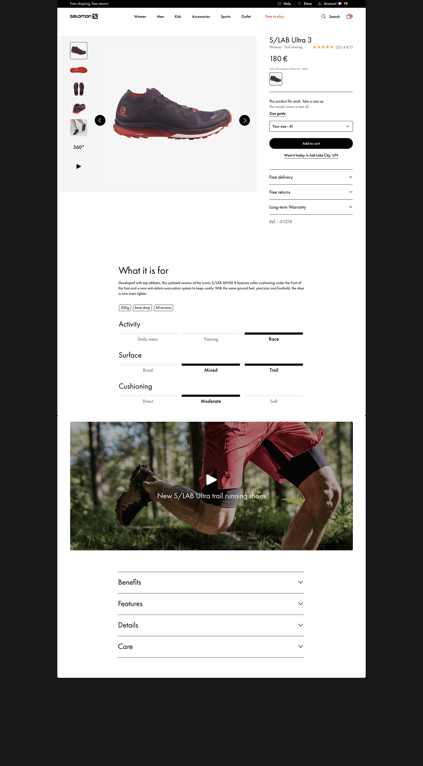 art direction  redesign running sport ui design Website e-commerce Web Design  hiking trail