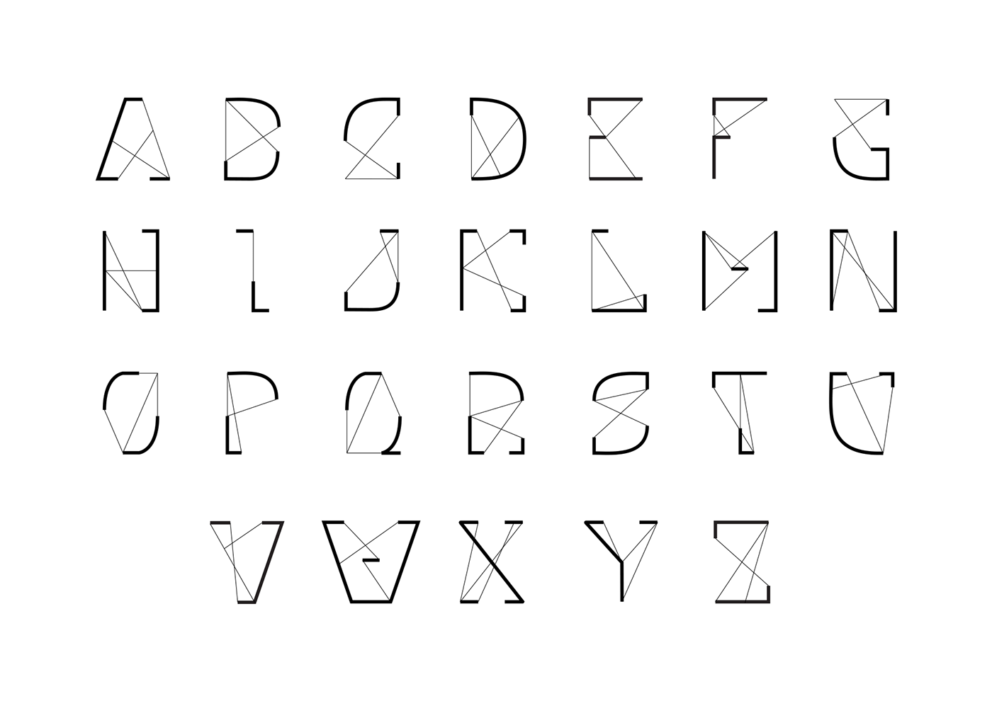 alphabet Custom design font Illustrator line pseudonym Smudge type