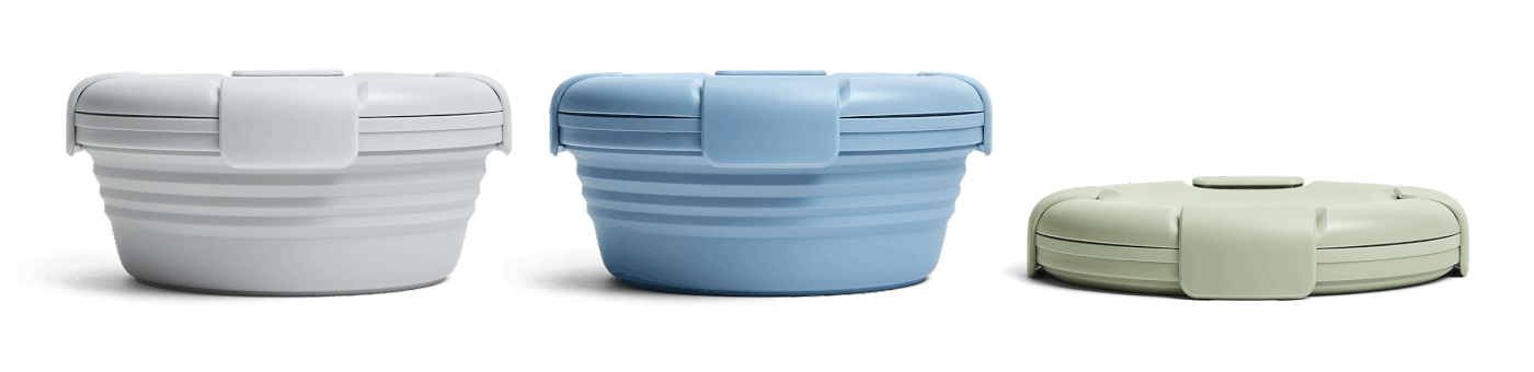 bowl Collapsible container food storage industrial design  leakproof lunchbox recyclable reddot award Storage Box