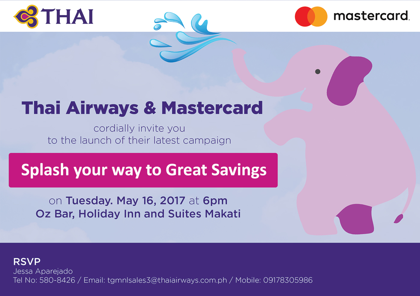 Thai Airways mastercard invite airline promo graphic design  Advertising  marketing   Thailand campaign