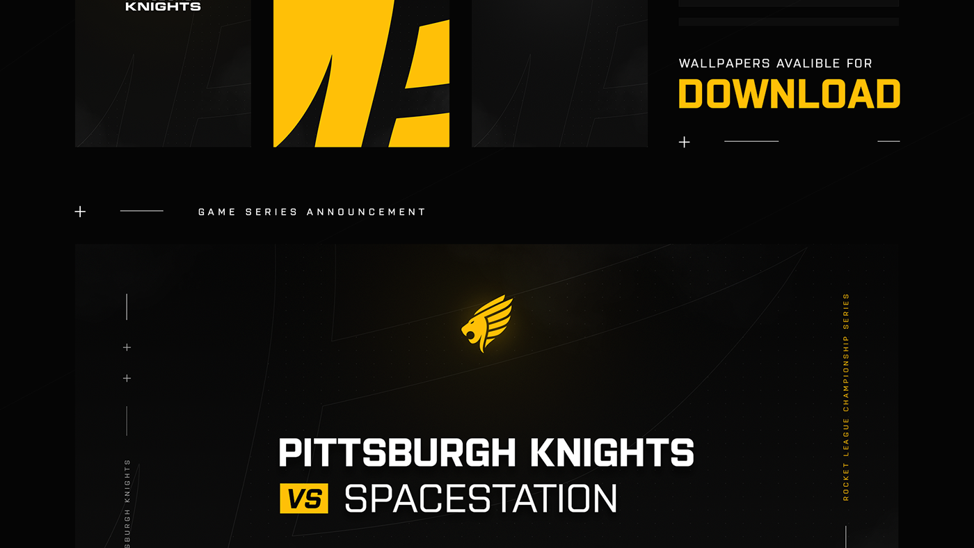advertisement branding  design graphics Header Headers knights Pittsburgh Promotional social media