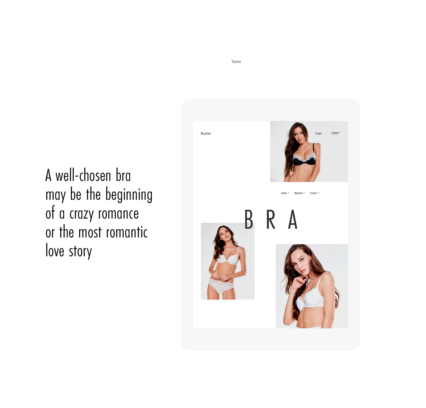 promo clean Web Webdesign UI ux concept store Minimalism lingerie
