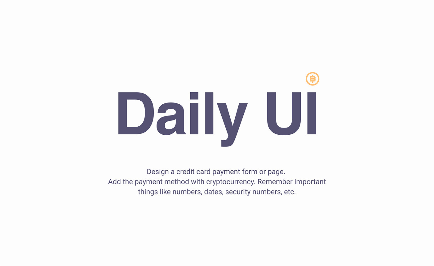 challenge crypto daily ui ux bitcoin cryptocurrency DailyUI ethereum card payment