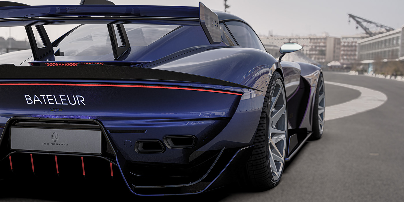 automotive   racecar transportation car design 3D Porsche Racing CGI industrial design  3d modeling
