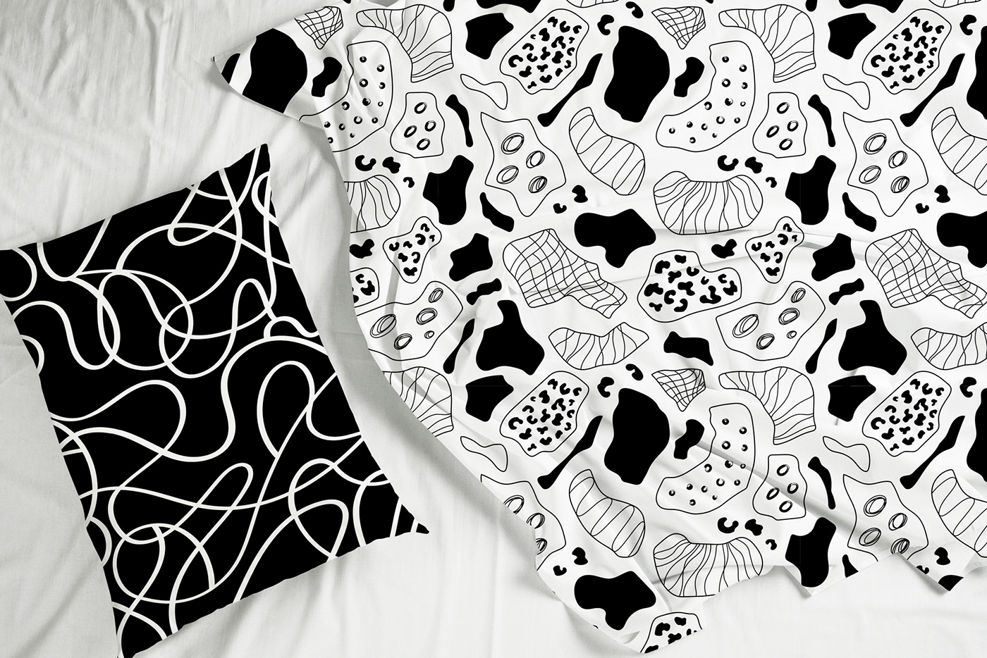 abstract black geometric minimalist modern pattern seamless simple trendy White