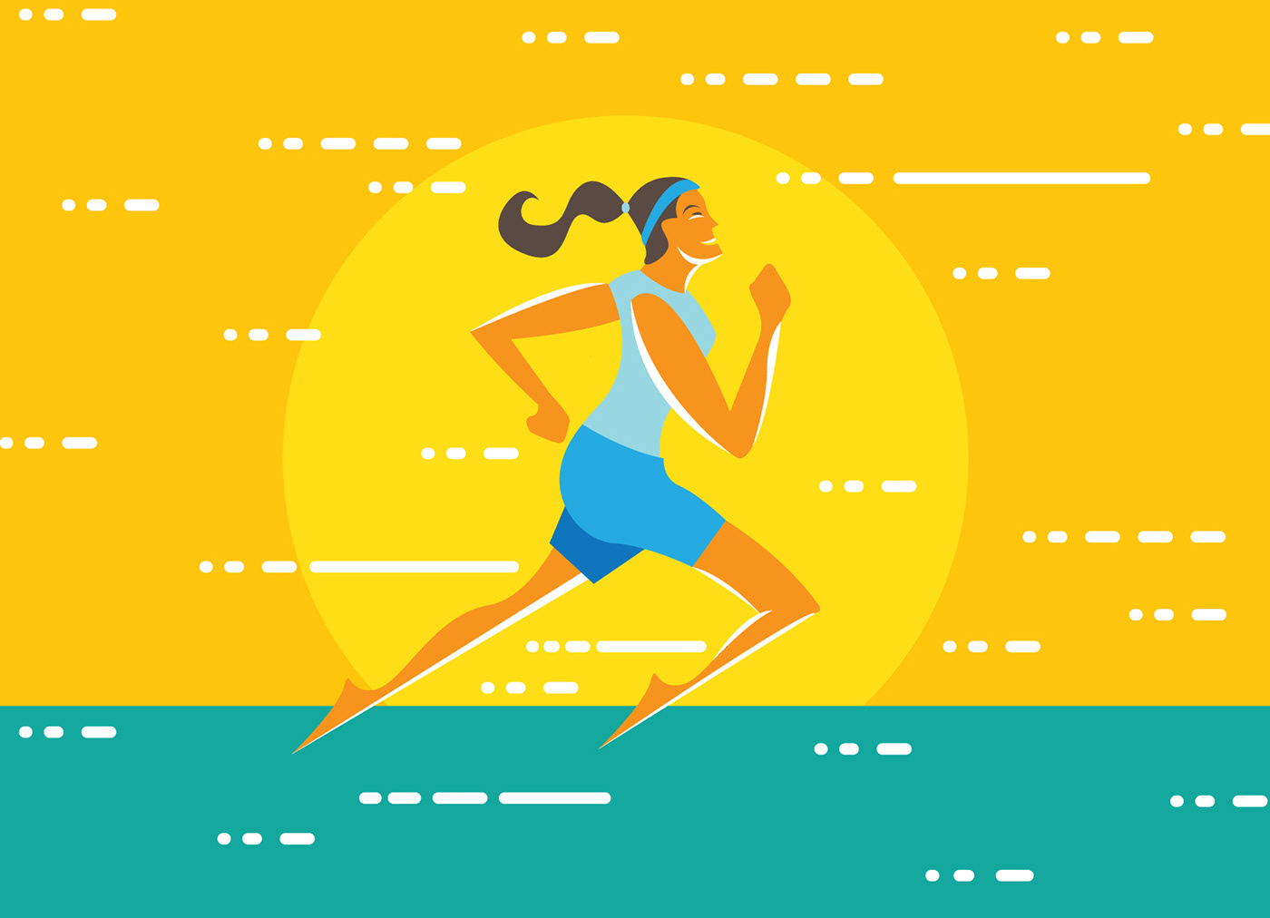 running vector art ILLUSTRATION  milesformollie themolliemovement tribute honor Female Empowerment women rights run