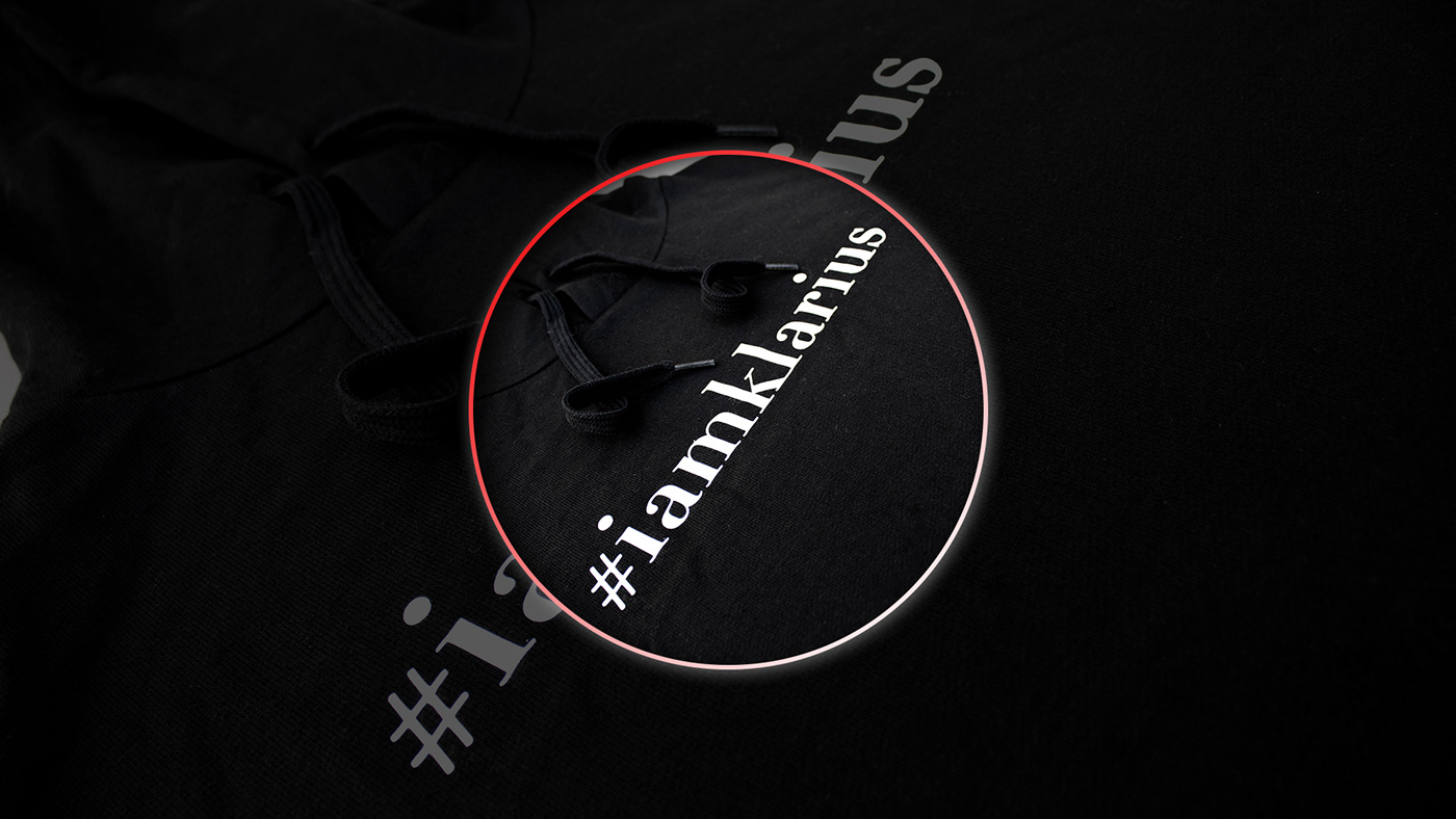 merchandise klarius iamklarius hoodie Clothing branding  marketing  