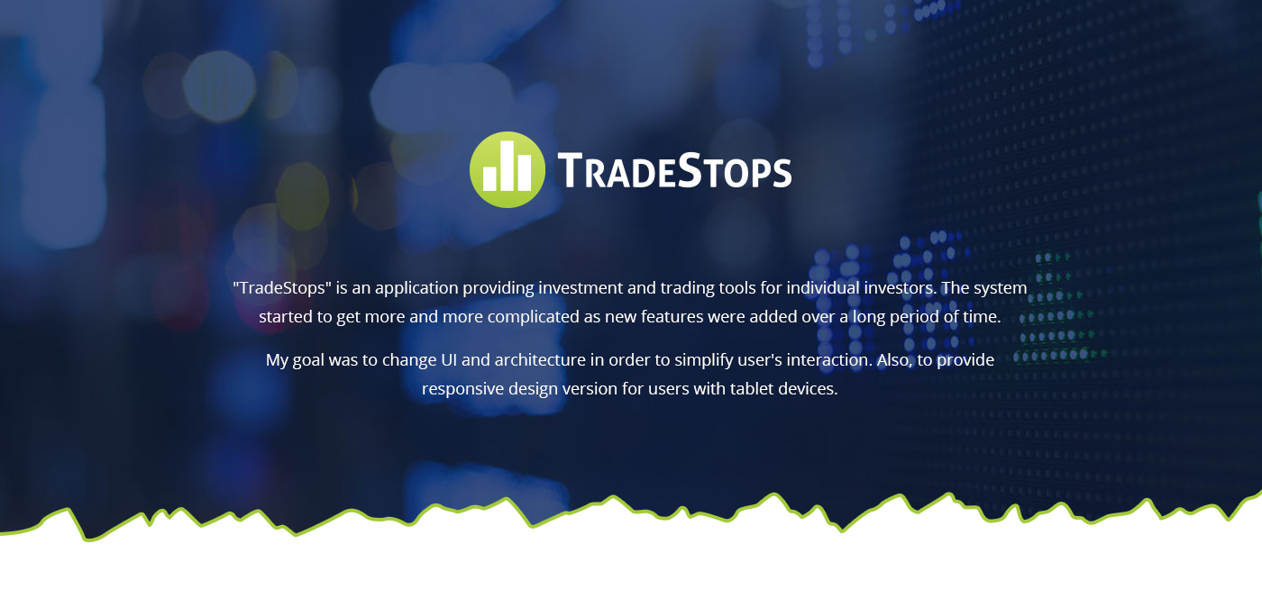 Investment trading TradeStops graph tool table finance money