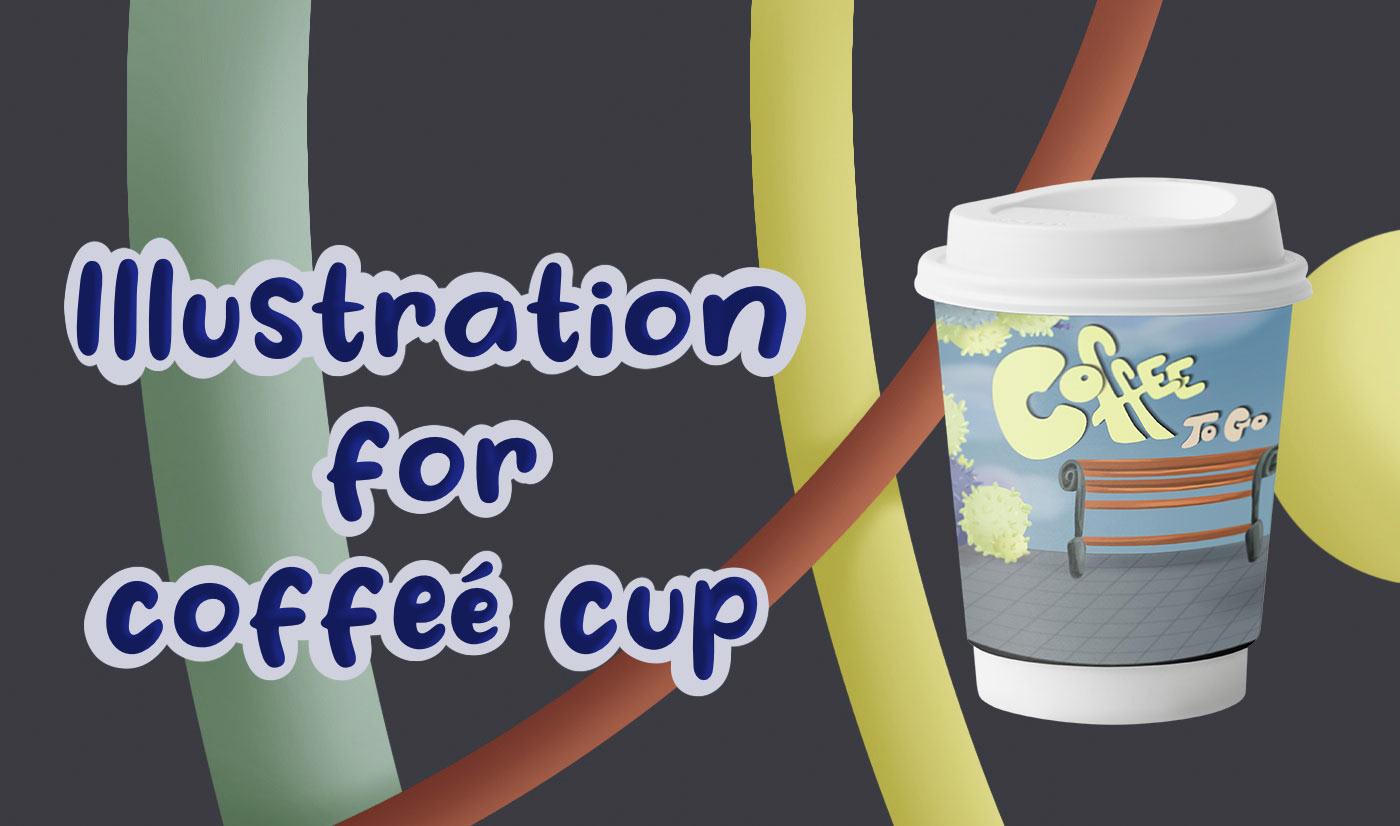 cup Coffee Packaging artwork sketch digital illustration Procreate