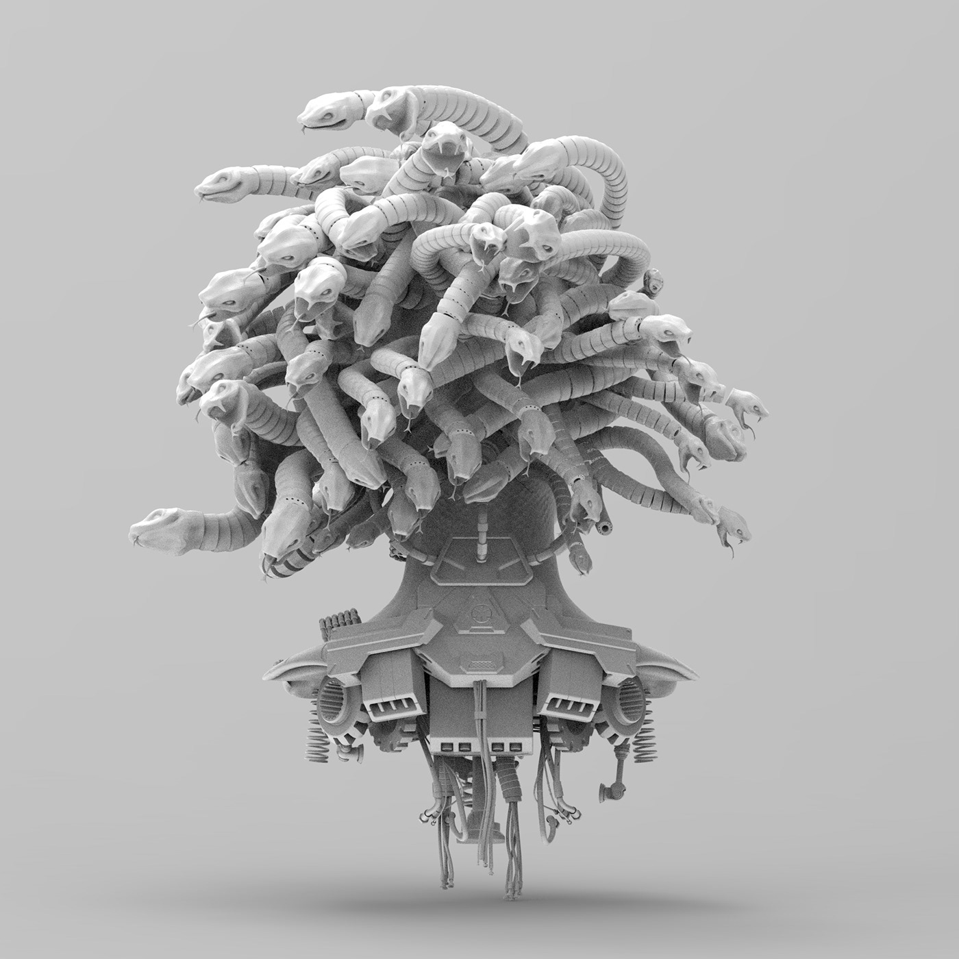 3D HardSurface medusa organic Sculpt snake Unreal Engine woman Zbrush
