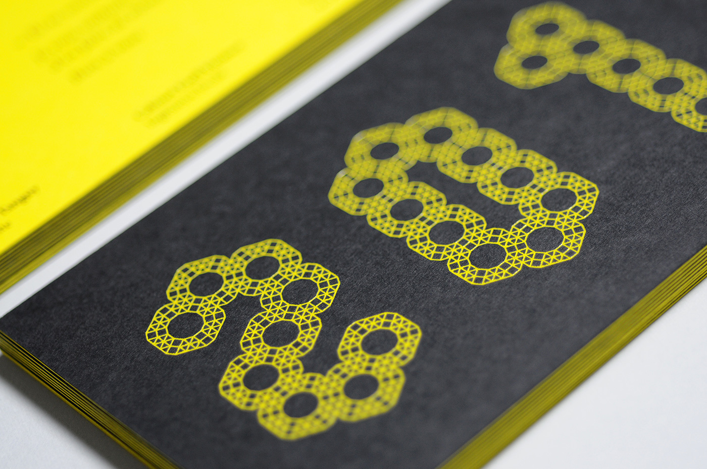 Foil Blocking yellow hot stamping duplex visual identity