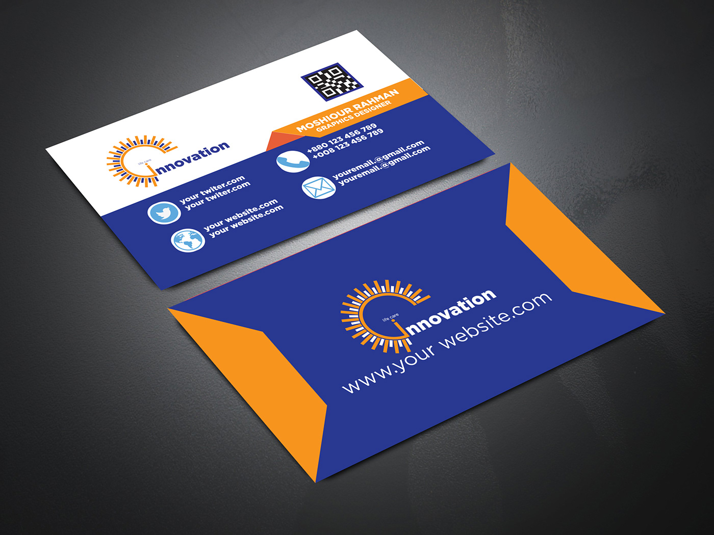 design Formal modern business card creative desinger fluer graphic Modern Design