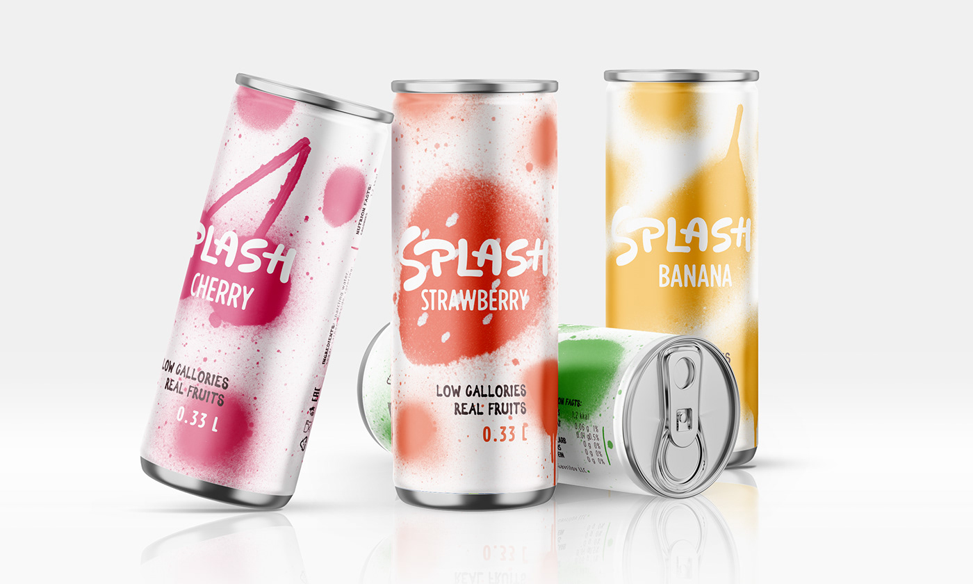 branding  can fruits juice logo Logotype package design  Packaging soda