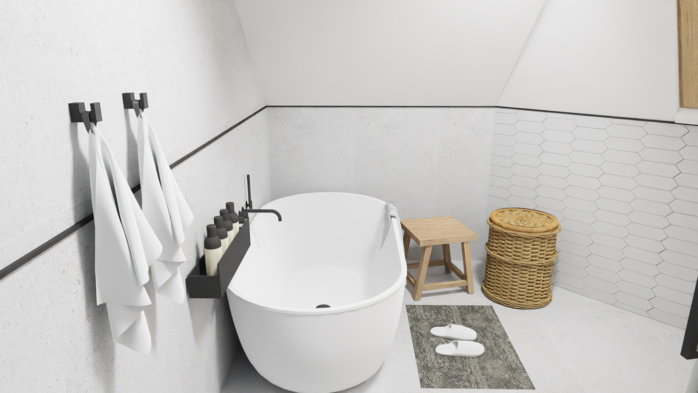 bathroom design Interior architecture visualization interior design  Render designer boho style