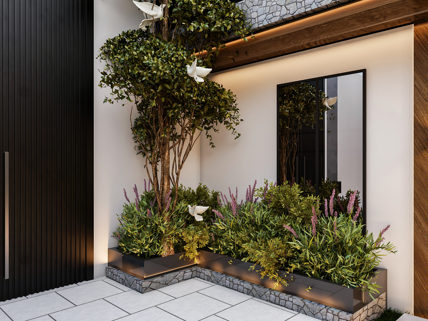 Plant Landscape exterior Render 3ds max vray architecture design