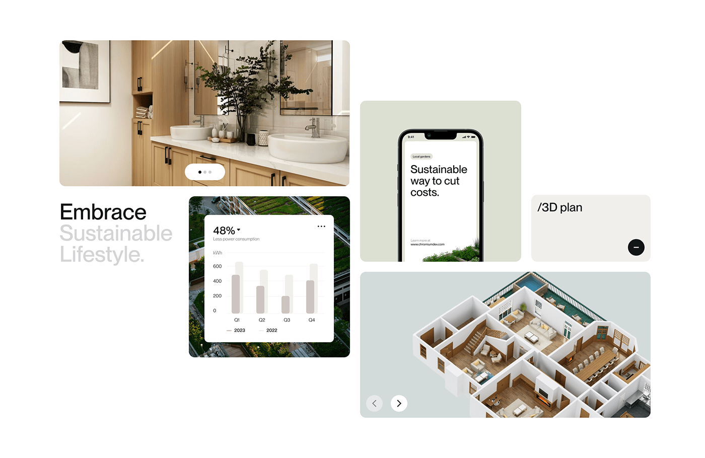 identity Layout logo Minimalism real estate Sustainable Design UI/UX Website