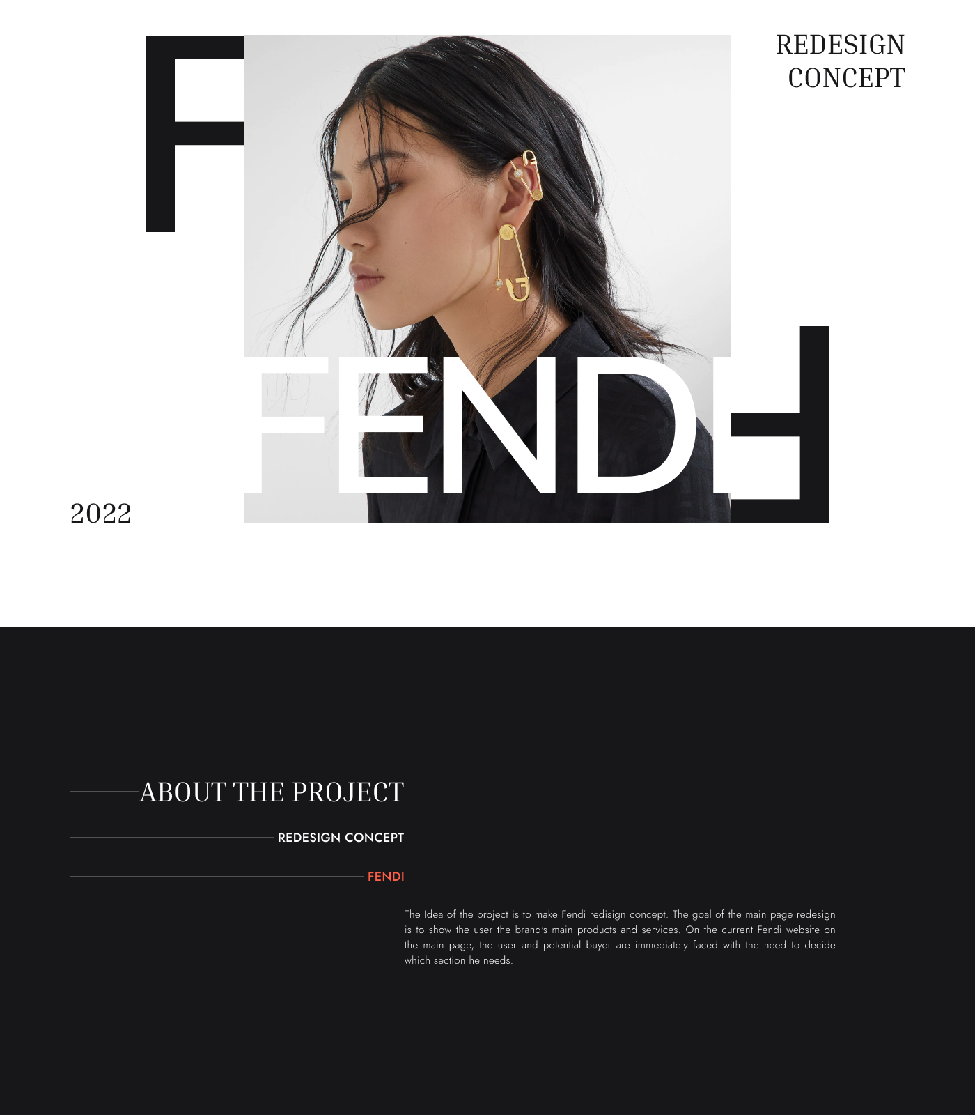 concept Fashion  fendi Figma online store redesign ui design ux ux/ui Website
