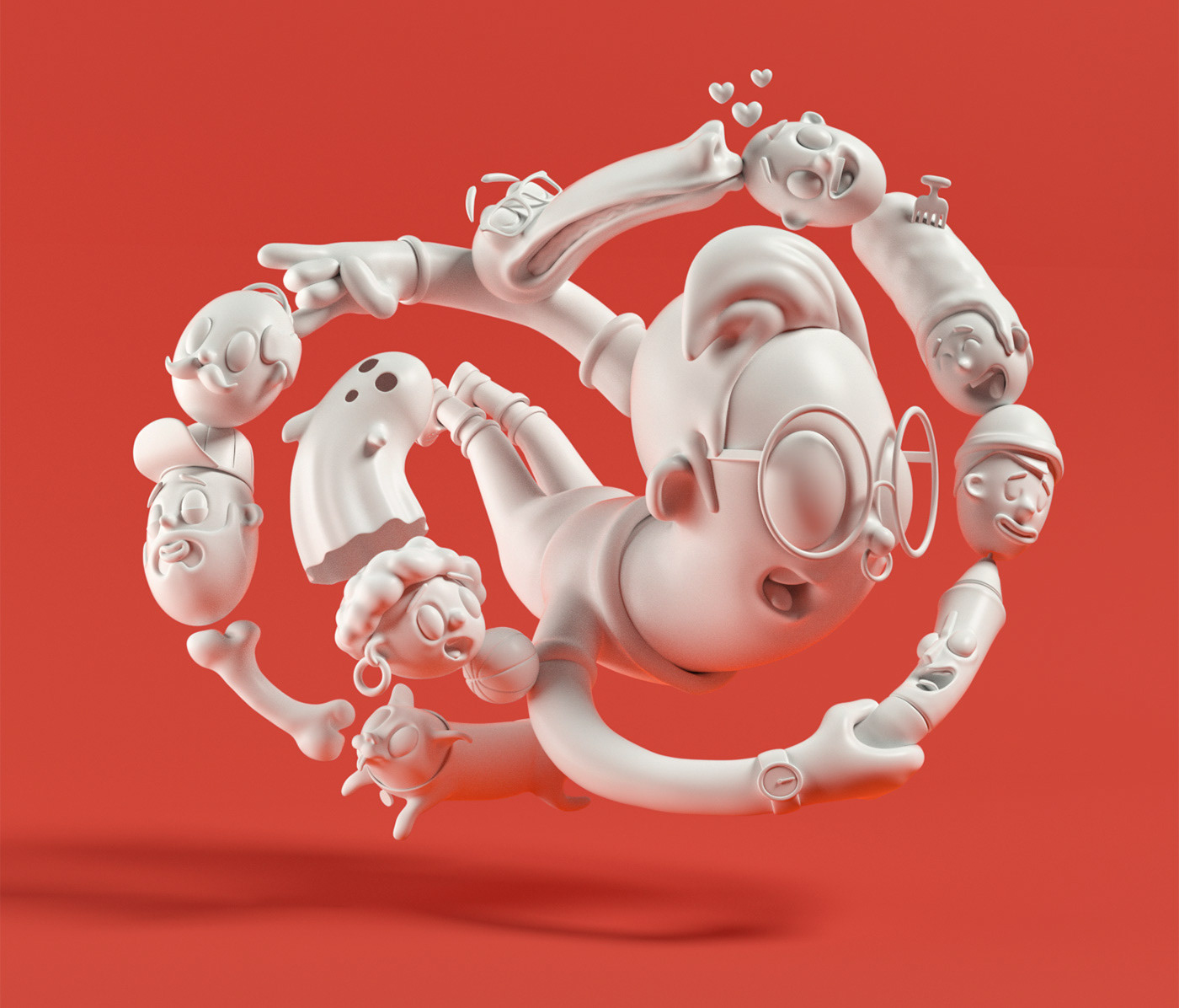 3D 3D Character animation  CGI Creative Cloud design foreal loop adobe