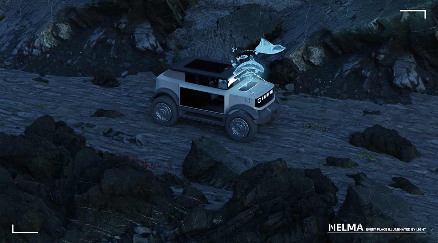 3D blender car design concept jeep light show photoshop suv Vehicle car