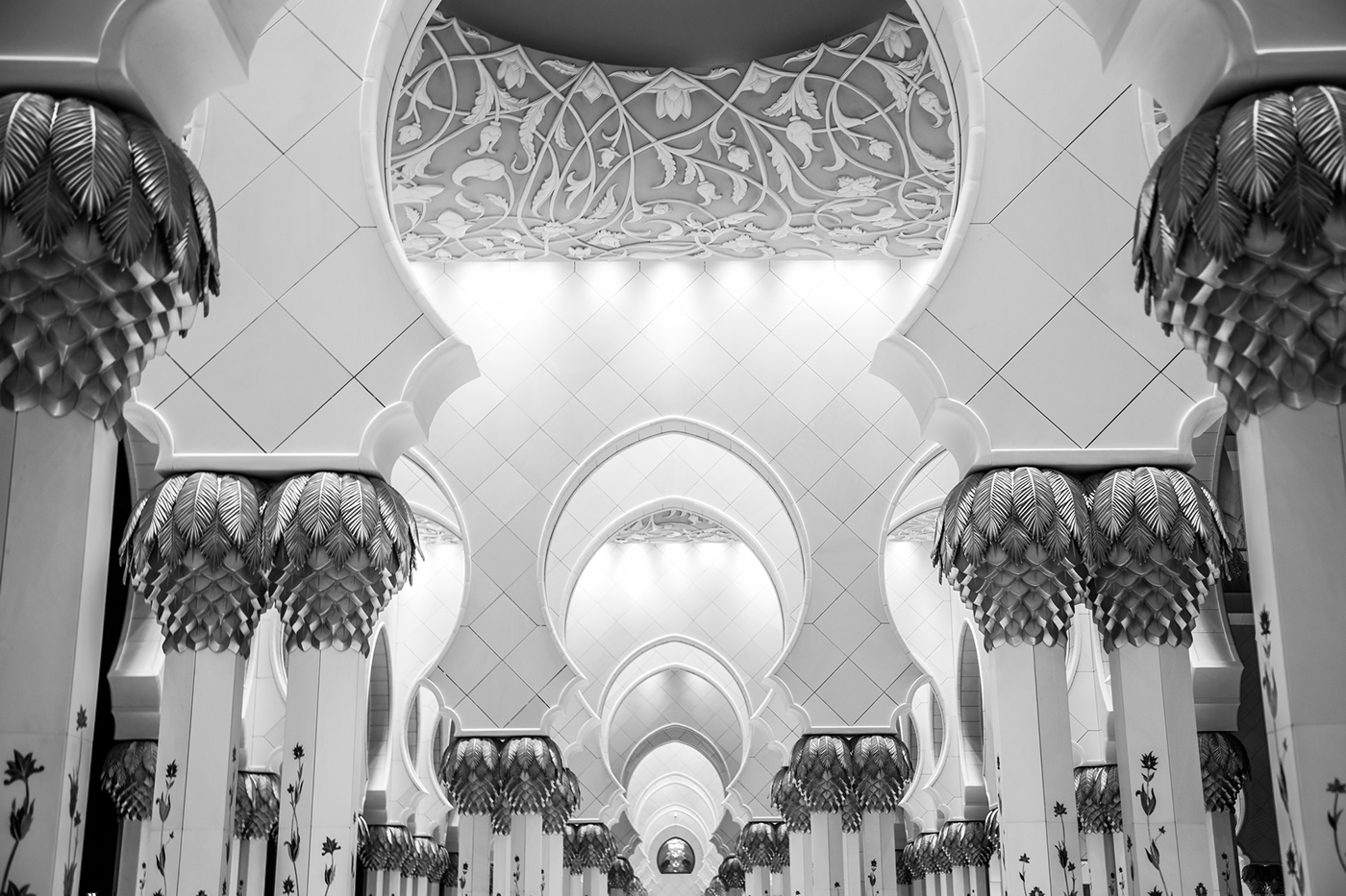 Photography  Abu Dhabi UAE Architecture Photography Travel digital photography  black and white monochrome architecture mosque