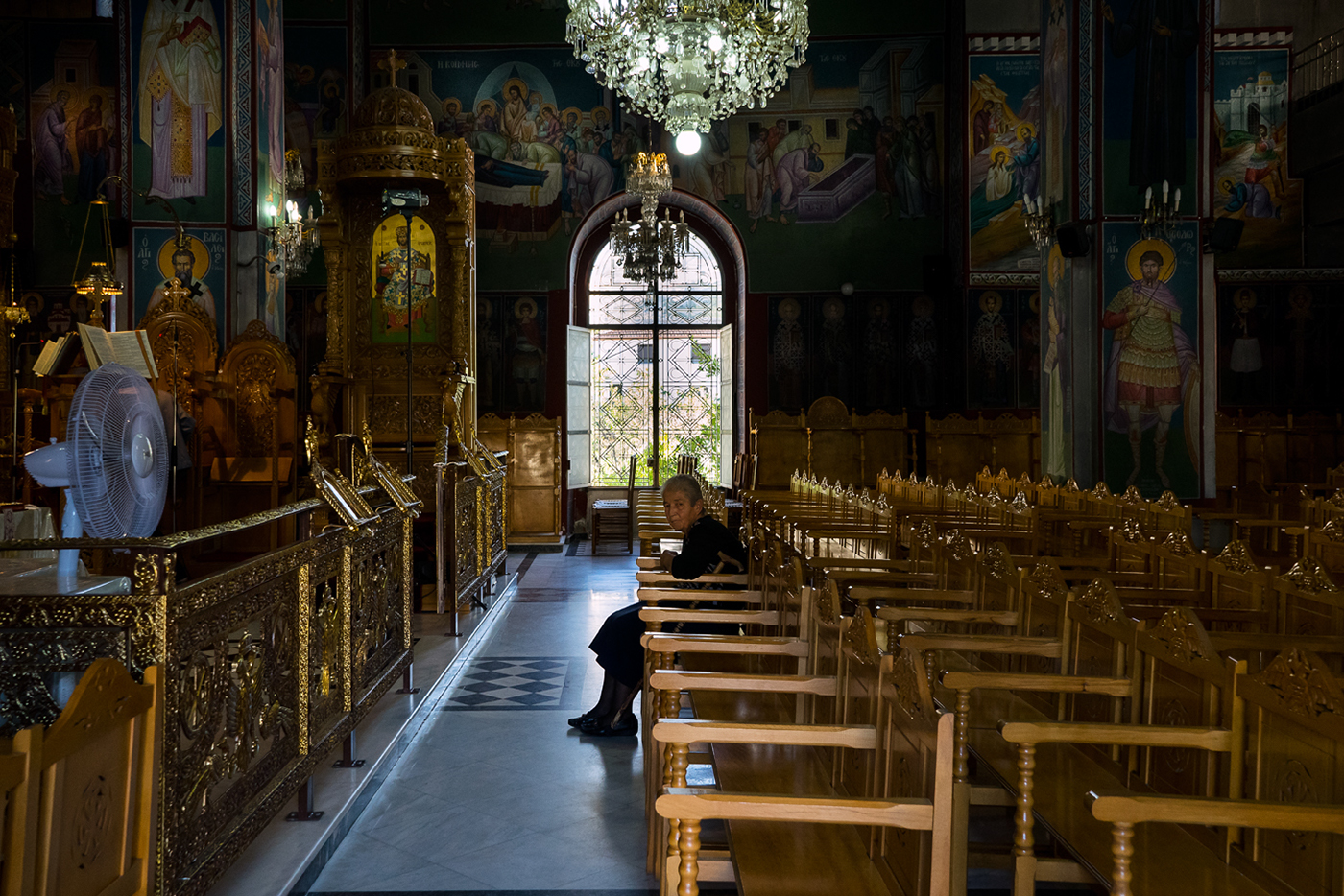 kastraki Greece Meteora mountain church old house old people religion