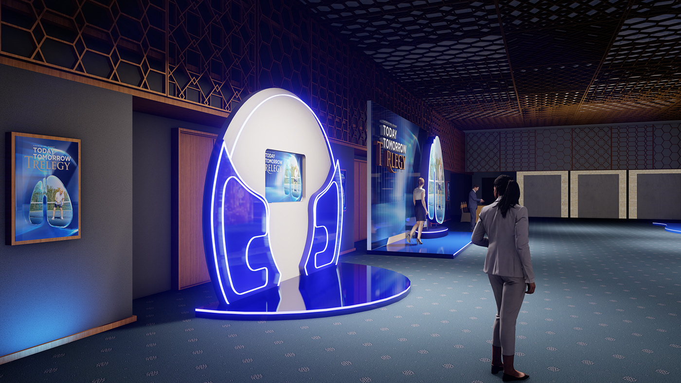 design booth 3D Event Events booth design PHONGDESIGN85 SAN KHAU 3D