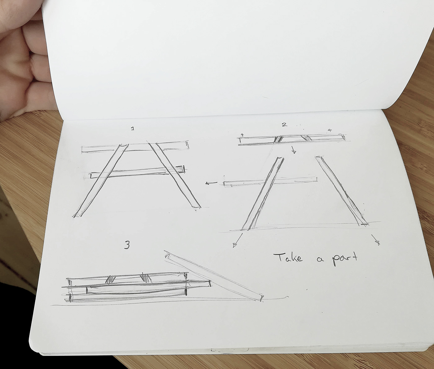 Sustainable furniture stool wood minimalist New Nordic