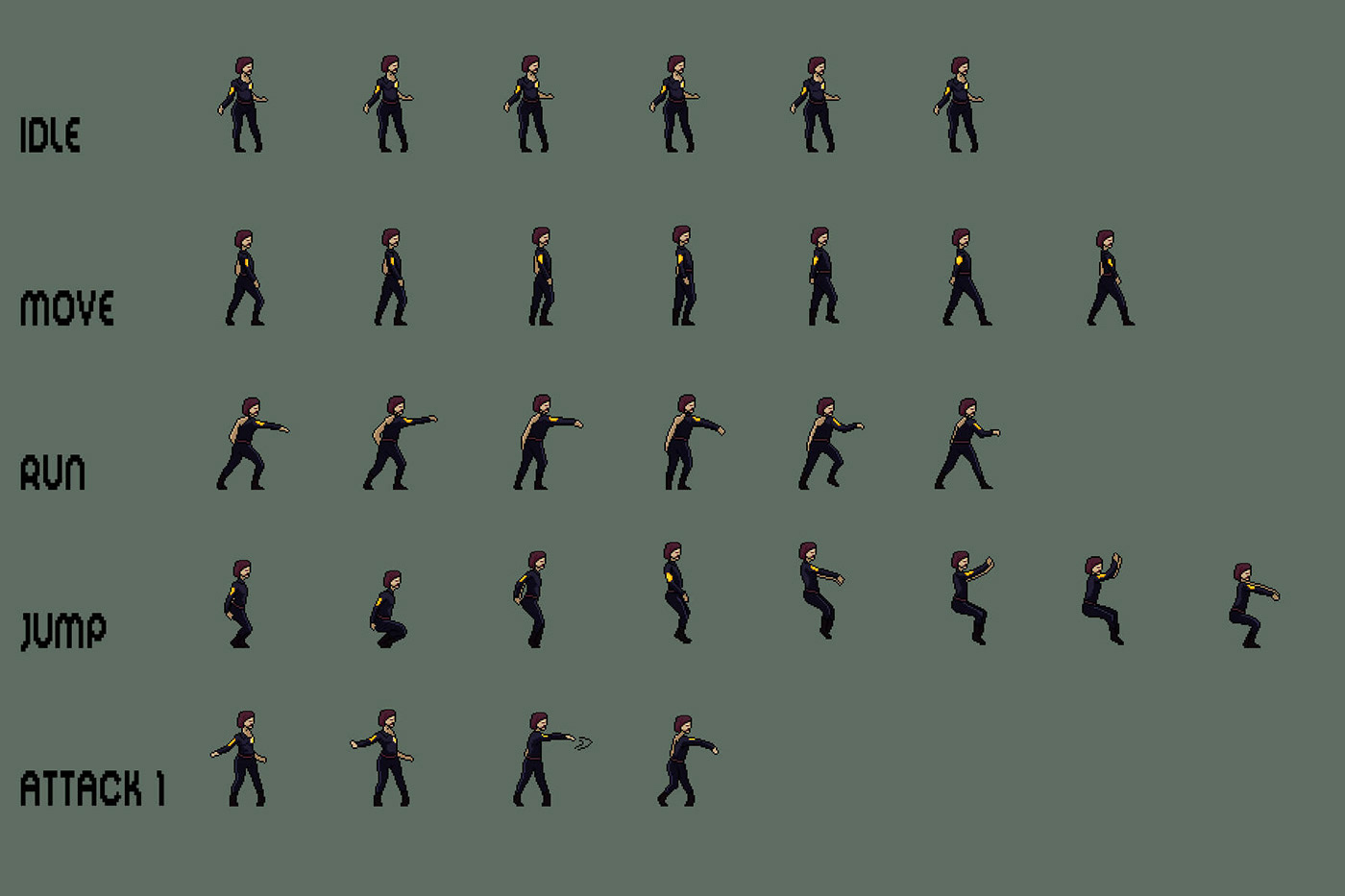 art asset assets Character game indie pixelart spritesheet zombie Policeman