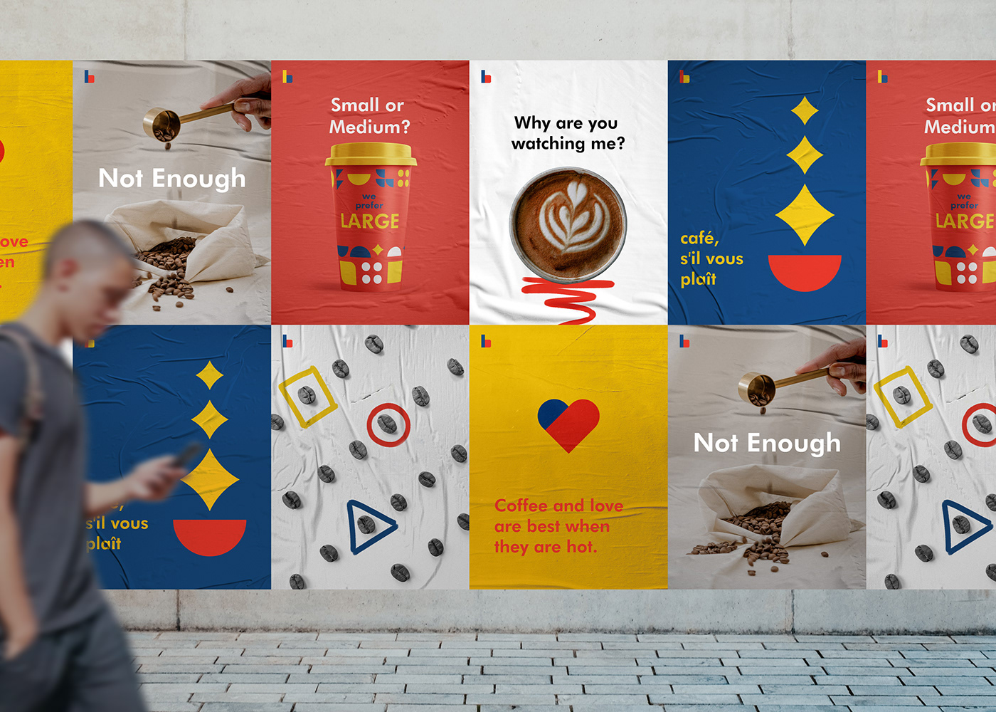 art bauhaus Coffee logo brand identity cafe Packaging poster