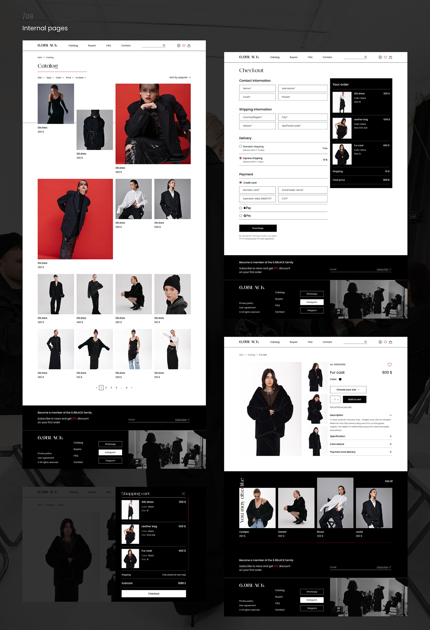UI/UX Web Design  clothes online store Website Figma user interface ui design UX design ux