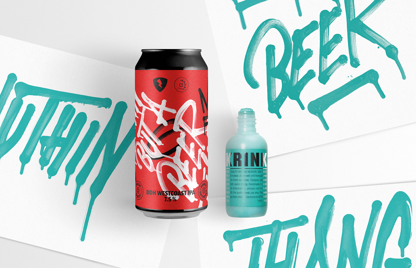 beer can beer design beer label Beer Packaging branding  Handlettering krink ink lettering rockcitybrewing typography  