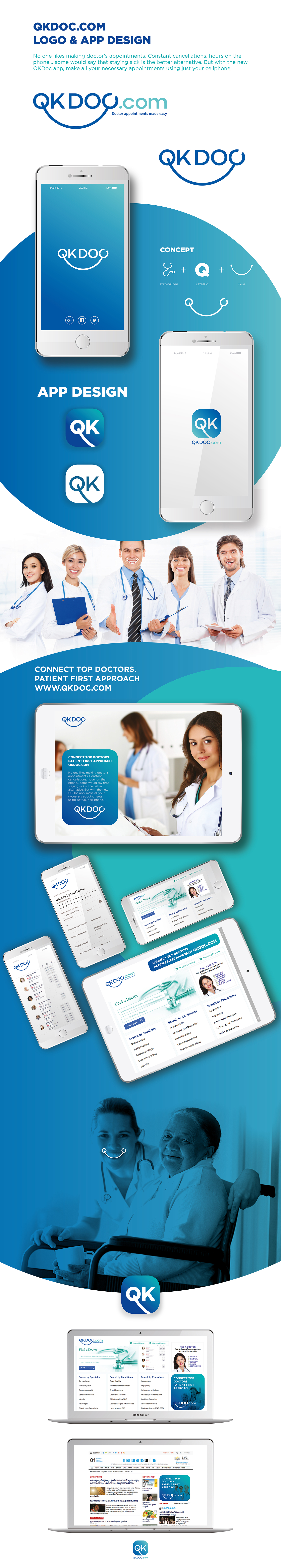 www.qkdoc.com medical Kochi logo HTML online doctor app Doctors App doctors app logo Google Play itunes