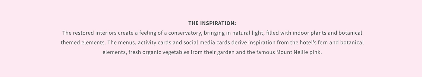 menu design Floral design botanical design Belmond print design  social media tea lunch protea Mount Nelson Hotel