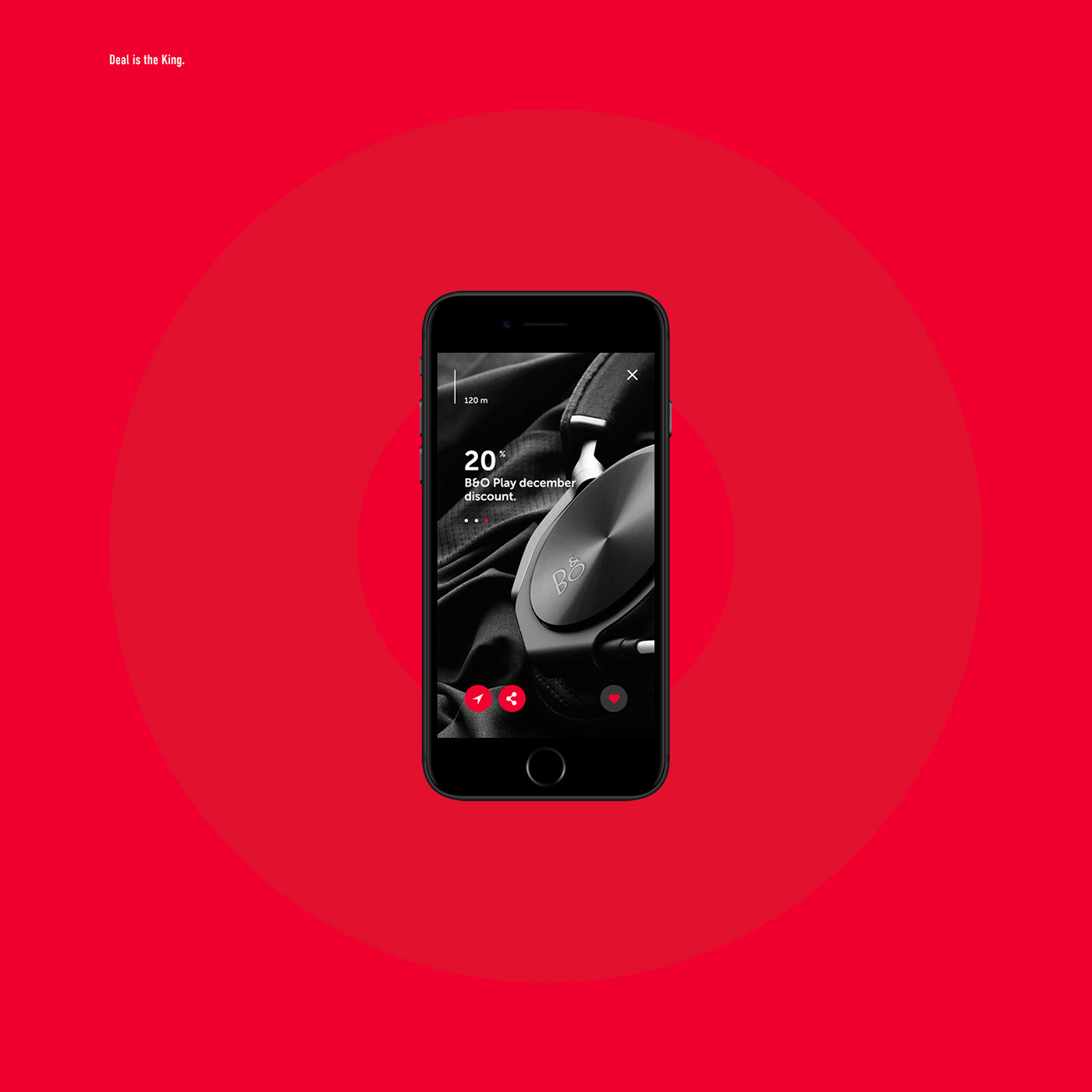 mobile app minimal red round prototype story discount clean