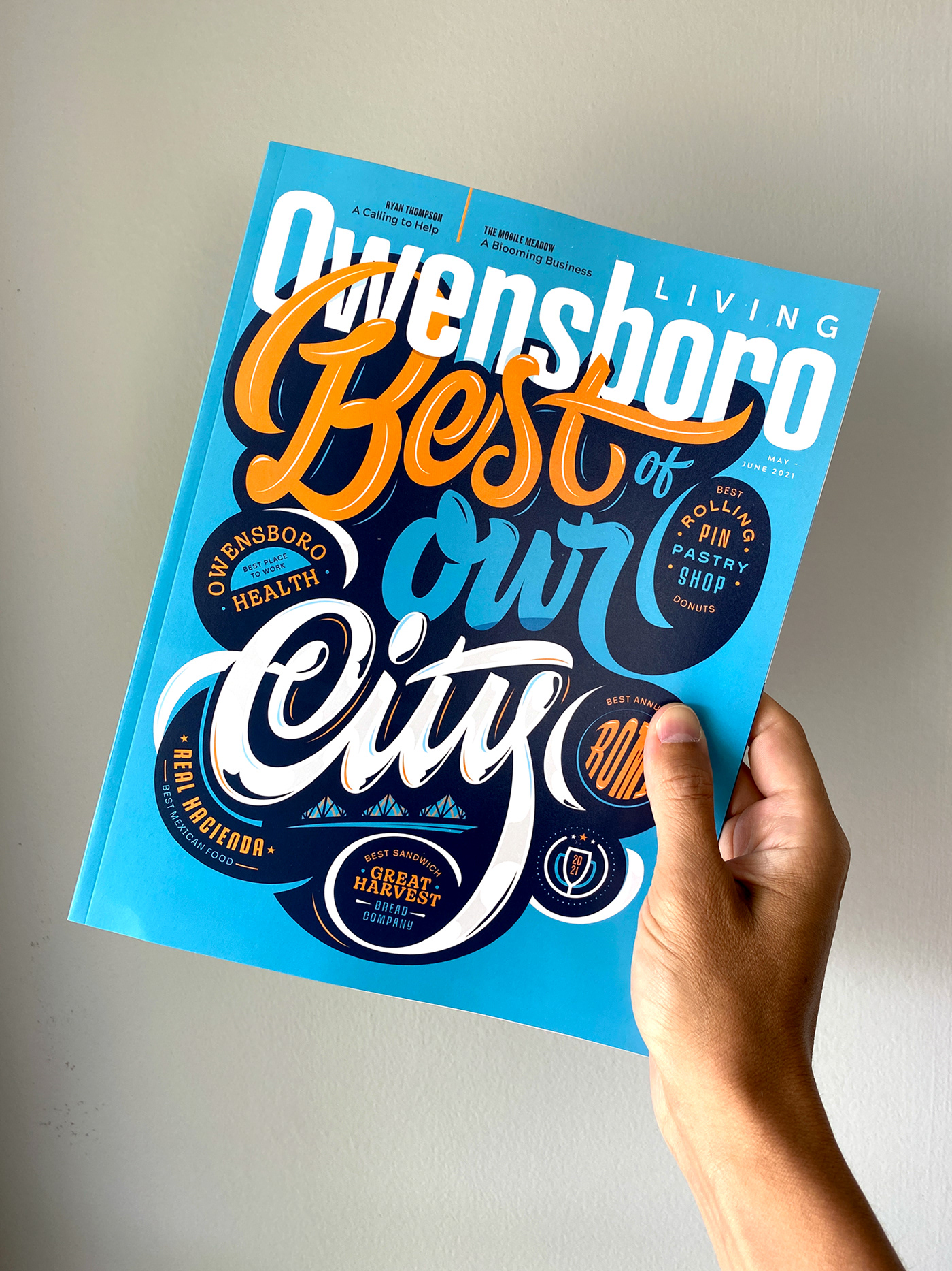 Best of city cover Custom design lettering magazine publication Scripts