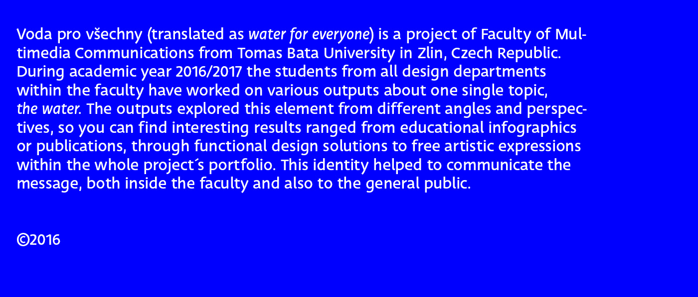water identity Education University blue White river klein blue typography   white and blue