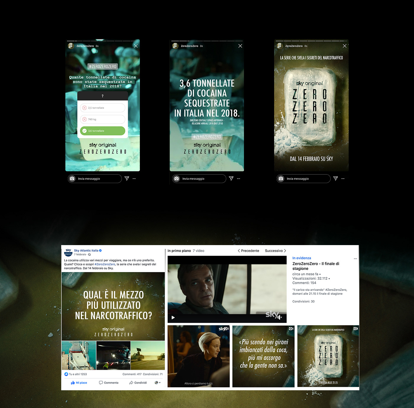 campaign series SKY social UI direction Italy design inspiring