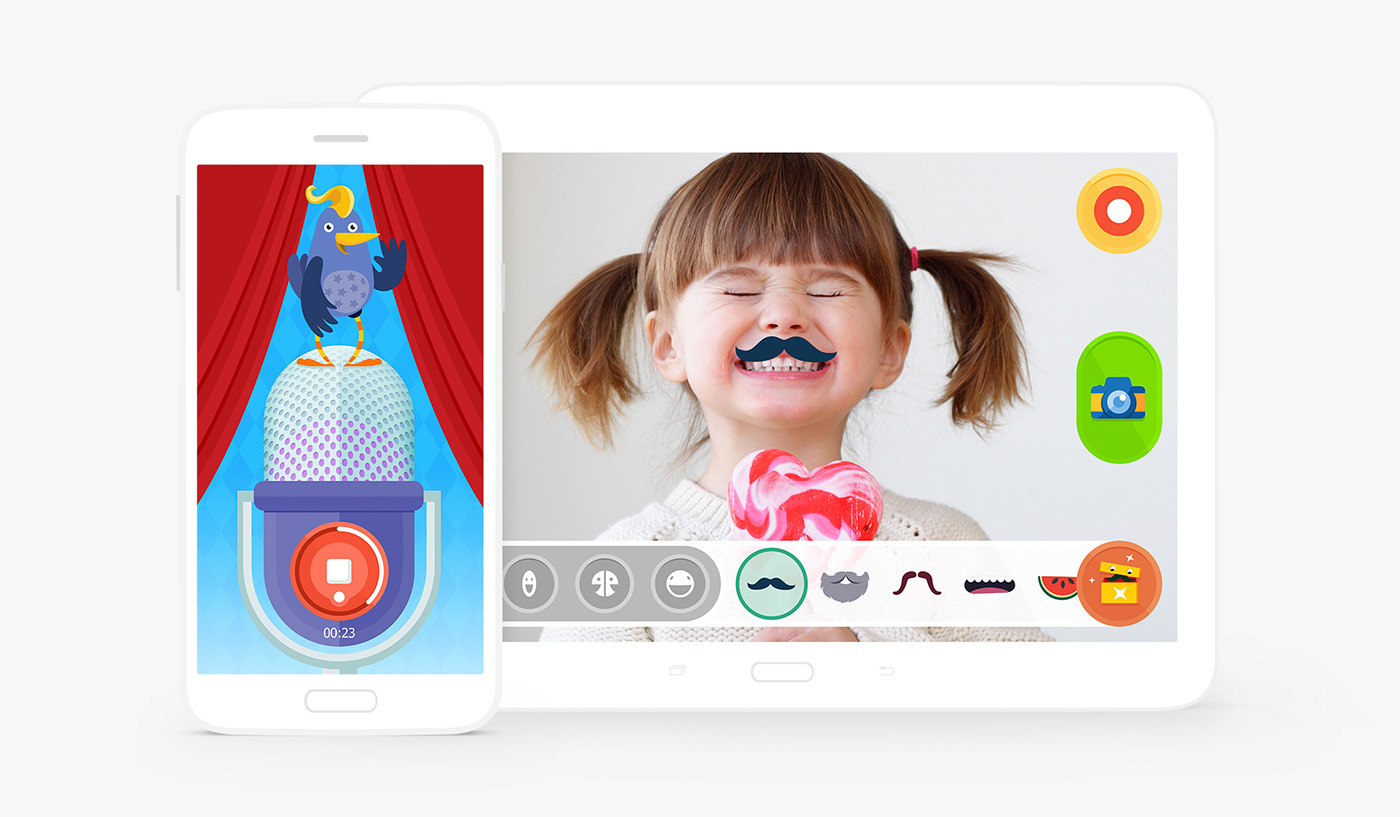 kids app ILLUSTRATION  Character UI icons android
