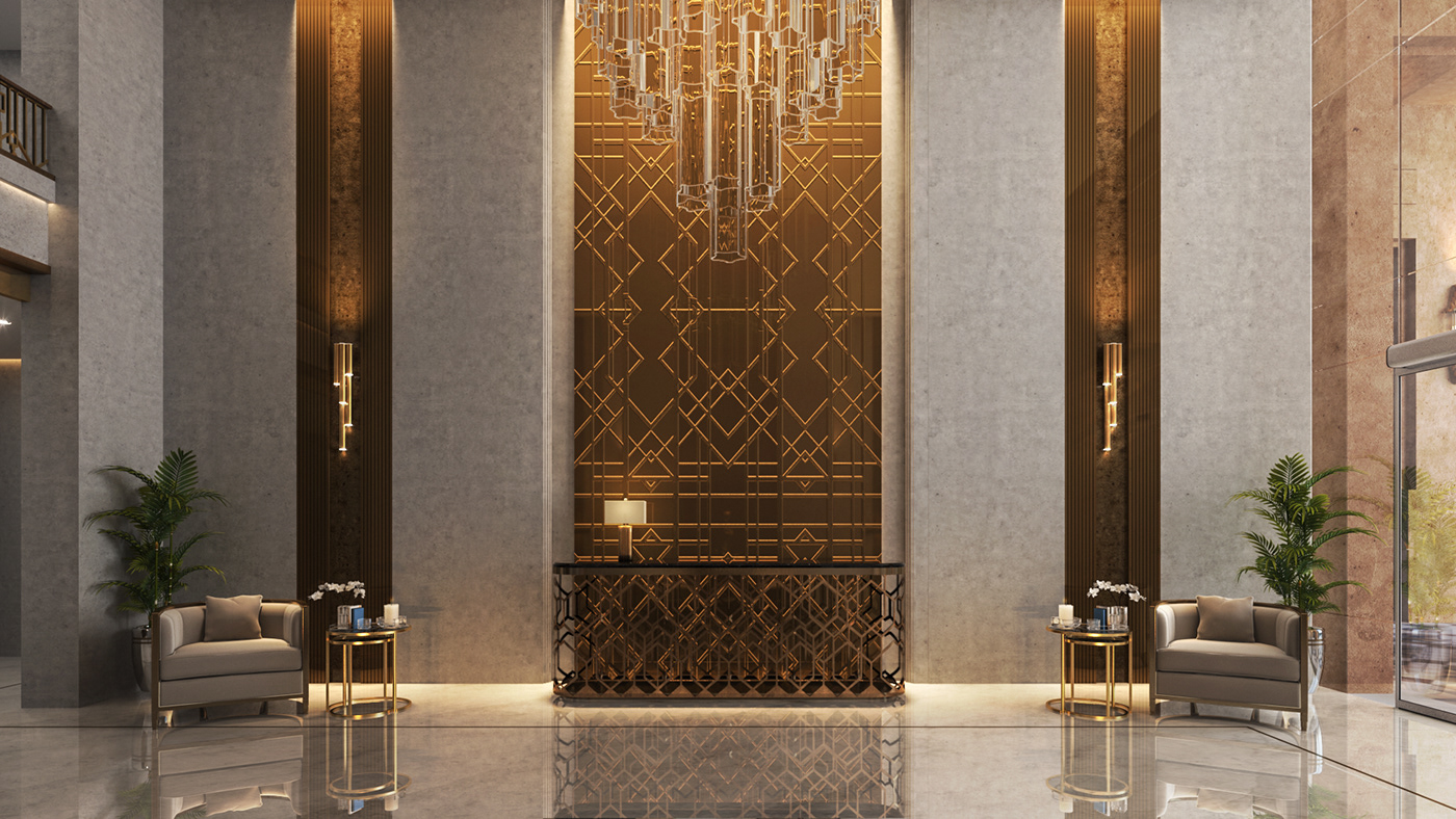 architecture contemporary Hospitality hotel Interior interior design  Lobby modern reception residential